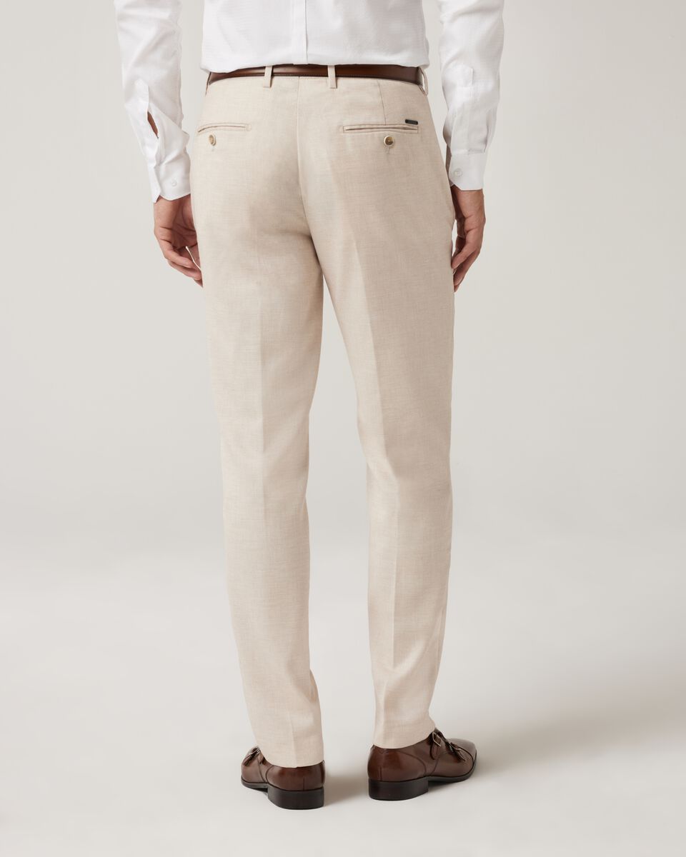 Regular Stretch Textured Tailored Pant, Natural, hi-res